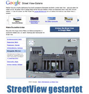 google Street View wurde freigeschaltet: aus München zu sehen sind zunächst Königsplatz und Allianz Arena (Screenshot: google street view)